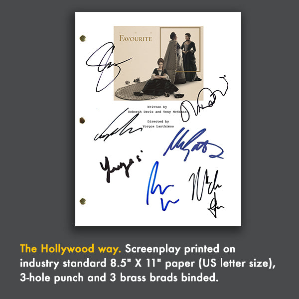 The Favourite Movie Screenplay with Signed Autographs Emma Watson Olivia  Colman Rachel Weisz – Autograph101