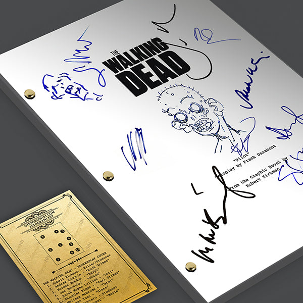 HWC Trading A4 The Walking Dead Cast - Photo Signée Andrew Lincoln Danai Gurira Pour Fans
