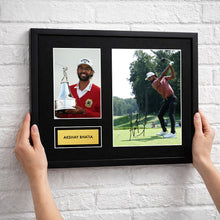 Akshay Bhatia Signed Autograph Framed Golf Memorabilia