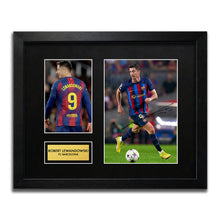 Robert Lewandowski Barcelona Football Signed Autograph Print - WBG