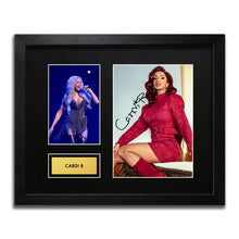 Cardi B Signed Autograph Framed Music Memorabilia