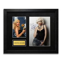 Christina Aguilera Signed Autograph Framed Music Memorabilia