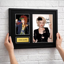 Cyndi Lauper Autograph Print Wall Display