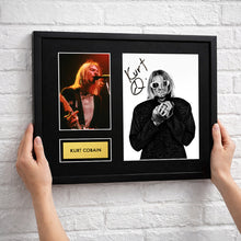 Kurt Cobain Signed Autograph Framed Music Memorabilia
