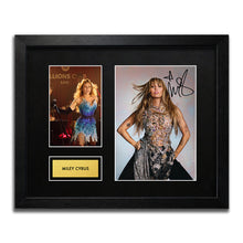 Miley Cyrus Signed Autograph Framed Music Memorabilia