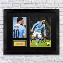 Rayan Cherki Man City Football Signed Autograph Print - BBG