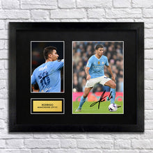 Rodrigo Man City Football Signed Autograph Print - BBG