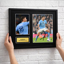 Rodrigo Man City Football Signed Autograph Print - Wall