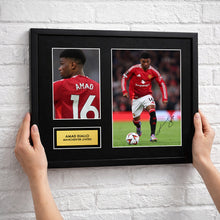 Amad Diallo Manchester Utd Football Signed Autograph Print - Wall