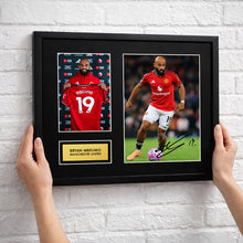 Bryan Mbeumo Manchester Utd Football Signed Autograph Print - Wall