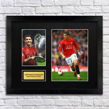 Cristiano Ronaldo Manchester Utd Football Signed Autograph Print - BBG