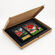 Cristiano Ronaldo Manchester Utd Football Signed Autograph Print - Box