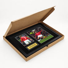 David Beckham Manchester Utd Football Signed Autograph Print - Box