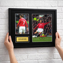 David Beckham Manchester Utd Football Signed Autograph Print - Wall