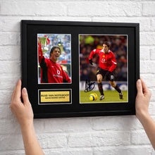 Ruud Van Nistelrooy Manchester Utd Football Signed Autograph Print - Wall