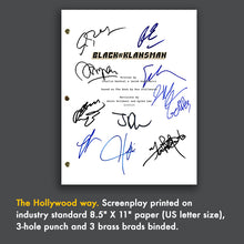 BlacKkKlansman 2018 - Signed Film Movie Script Screenplay Autograph