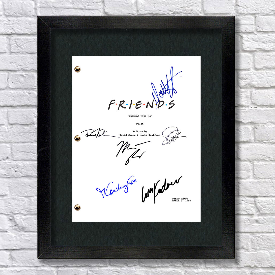 Friends TV Pilot Signed Autographed Script Screenplay Reprint - Jennifer Aniston - Courtney Cox - David Schwimmer - Matt LeBlanc