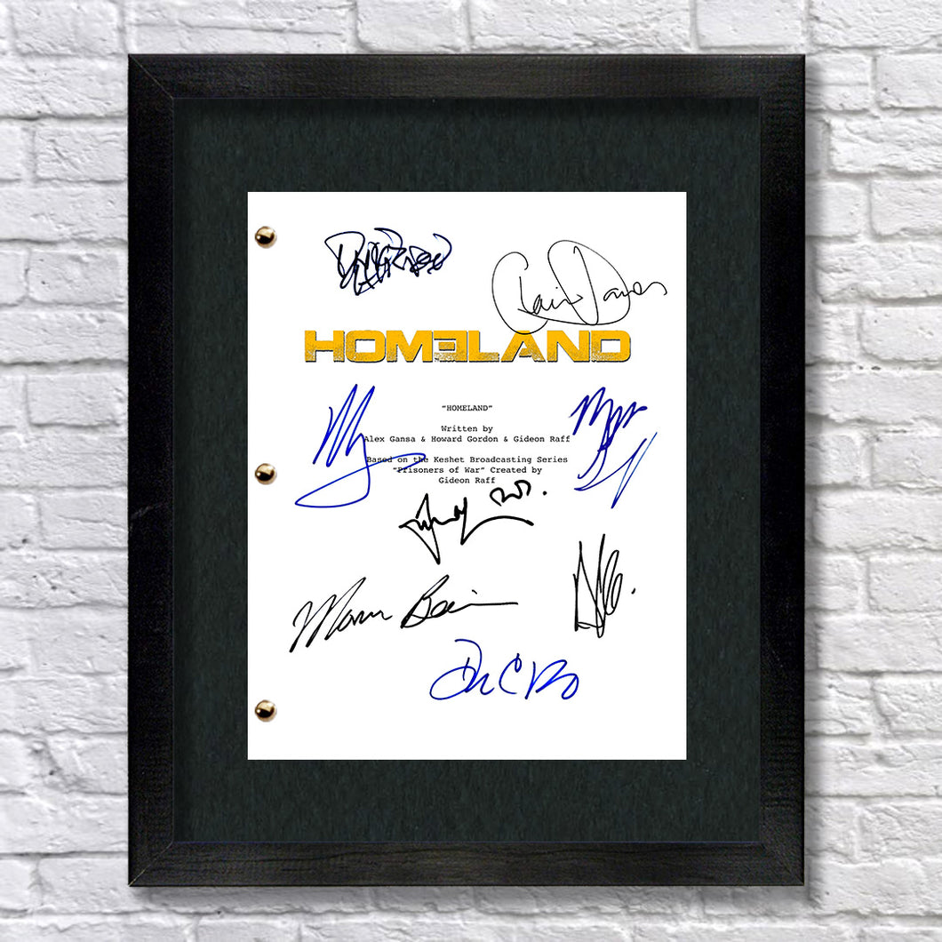 Homeland TV Pilot Signed Autographed Script Screenplay - Claire Danes - Mandy Patinkin - Damian Lewis