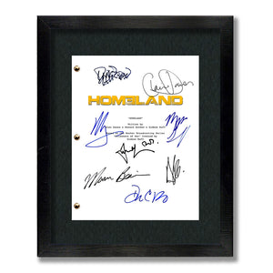 Homeland TV Pilot Signed Autographed Script Screenplay - Claire Danes - Mandy Patinkin - Damian Lewis
