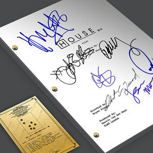 House M.D. TV Signed Script Screenplay Autograph Reprint - Hugh Laurie - Lisa Edelstein -Robert Sean Leonard