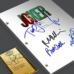 Joker 2019 Movie Screenplay Script Signed Autograph Joaquin Phoenix Robert De Niro Brett Cullen Todd Phillips