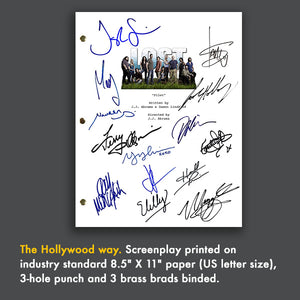 Lost TV Pilot Signed Autographed Script Screenplay Reprint - Matthew Fox - Evangeline Lily - Josh Holloway - Dominic Monaghan - Ian Somerhalder