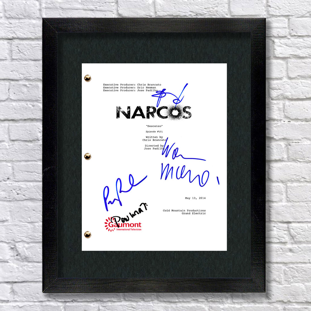 Narcos TV Signed Autograph Screenplay Script - Pedro Pascal - Wagner Moura - Boyd Holbrook - Paulina Gaitan