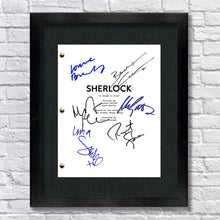 Sherlock Signed Script Pilot Screenplay Autograph Reprint - Benedict Cumberbatch - Martin Freeman - Rupert Graves - Una Stubbs