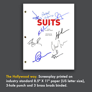 Suits TV Signed Script Screenplay Autograph Reprint - Meghan Markle - Patrick J Adams - Gabriel Macht - Gina Torress