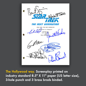 Star Trek Next Generation TNG Signed Script Screenplay Autograph Reprint - Patrick Steward -  Jonathan Frakes -  Marina Sirtis