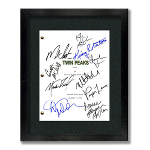 Twin Peaks TV Script Screenplay Signed Card Gift Autograph RPT Kyle Maclachlan, Lara Flynn Boyle, Dana Ashbrook, Mark Frost