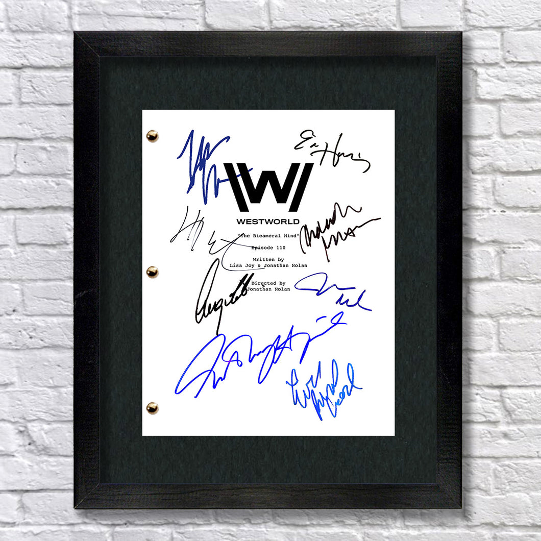 Westworld Signed Script Screenplay Autograph Reprint - Dolores Abernathy, Bernard Lowe, Maeve Millay, Teddy Flood