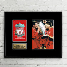 Steven Gerrard & Jamie Carragher Autograph Signed Poster Art Print Artwork - Liverpool FC