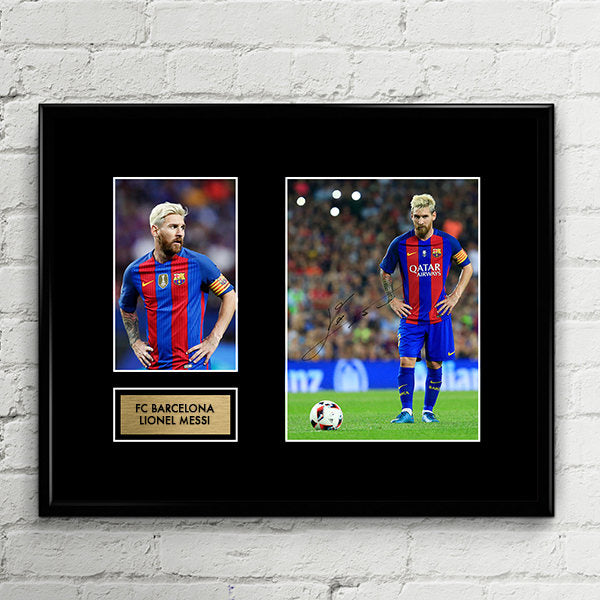 Lionel Messi Autograph Signed Poster Art Print Artwork - FC Barcelona - Leo Messi