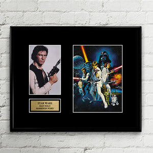 Han Solo Harrison Ford Signed Star Wars - Autograph Signed Poster Art Print Artwork