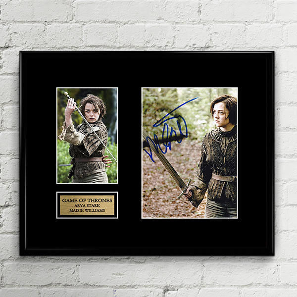 Arya Stark  - Maisie Williams - Autograph Signed Poster Art Print Artwork - Game of Thrones