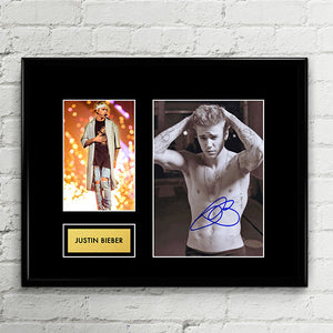 Justin Bieber - Autograph - Signed Poster Art Print Artwork - Grammy Billboard