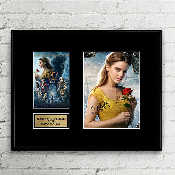 Belle - Beauty and the Beast - Emma Watson Signed Poster Art Print Artwork - Disney Princess Movie