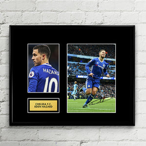 Eden Hazard Autograph Signed Poster Art Print Artwork - Chelsea FC Football Club - Premier League Champions 2017