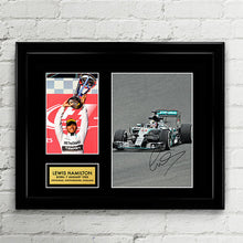 Lewis Hamilton - Mercedes AMG Petronas - Formula One F1 Autograph Signed Poster Art Print Artwork
