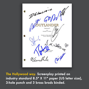 Outlander TV Signed Autographed Screenplay Script - Caitriona Balfe - Sam Heughan - Duncan Lacroix - Tobias Menzies