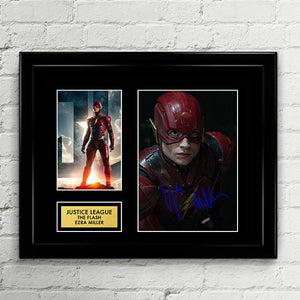 The Flash - Ezra Miller - Justice League Autograph Signed Poster Art Print Artwork -