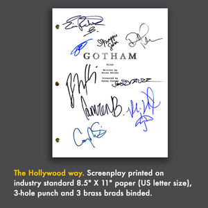Gotham TV Script Screenplay Signed Autograph Reprint - David Mazouz - Ben McKenzie