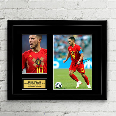Eden Hazard - Belgium National Football Team -  Fifa World Cup 2018 - Signed Poster Art Print Artwork