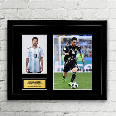 Lionel Messi - Argentina National Football Team - Fifa World Cup 2018 Signed Poster Art Print Artwork